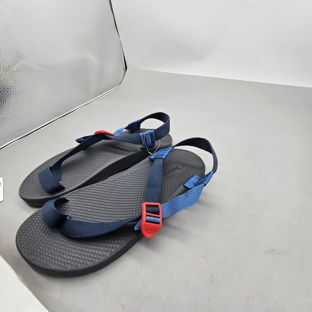 Chaco Bodhi Mens Navy Blue Sport Sandals Red Buckle CH108781Z Size 9